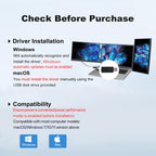 DEPGI 14" Laptop Screen Extender, 1200P FHD One Cable Connect Portable Triple Monitor