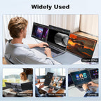 DEPGI 14" Laptop Screen Extender, 1200P FHD One Cable Connect Portable Triple Monitor